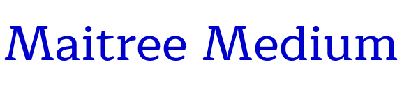Maitree Medium الخط